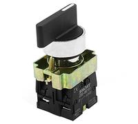 sourcing map ZB2-BE101 SPDT 2NO 4 Terminal 3 positions Sélecteur rotatif Commutateur AC600V 10A