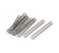 Sourcingmap 0,6 Mmx6mmx50 mm Ressorts à compression en acier inoxydable 304 ton argent 10 pcs
