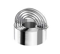 Sourcingmap 061171 Lot de 5 moules à gâteaux ronds en acier inoxydable