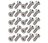 sourcingmap 1/4-20x3/4" tête plate acier inox 304 hex prise 25pcs