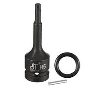 Sourcingmap 1/5,1 cm Drive hexagonale Bit Douille à impact, Cr-Mo en acier Phosphating, a18030700ux0027