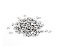 sourcingmap 1/50"" 0.5mm Câble Corde Aluminum Manches Clip Raccords Ondulations 100pcs