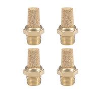 Sourcingmap 1/8 PT Silencieux d'échappement en bronze fritté avec corps en laiton saillie 4 pièces