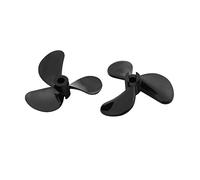 Sourcingmap 1 paires 44 x 4 x 11 mm en nylon 3-vane rotatif RC Bateau Prop Hélice Noir