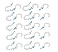 sourcingmap 1 pouce à visser plast coupe ouverte cintres plafond 25pcs blanc