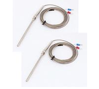 Sourcingmap® 10 cm Sonde type K Capteur haute température thermocouple 3 m de long 2 pcs