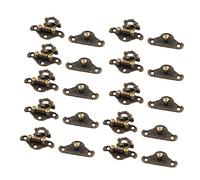 sourcingmap 10 ensembles Verrou Fermeture Boîte Bijoux Loquet Fermoir Antique Vintage pour Coffret en bois ton bronze avec vis