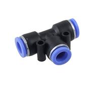 sourcingmap 10 MM Pneumatique Rapide T-Connecteur Tee Push in Raccords