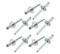 Sourcingmap 10 pcs 6,4 mm x 16 mm x 16 mm en aluminium Open end Grande Bride rivets aveugles