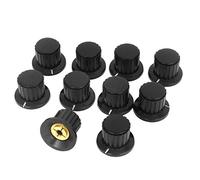 sourcingmap 10 Pcs Bouton Potentiomètre 4mm Arbre Insert Dia Contrôle Rotatifs Noir