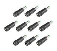 Sourcingmap 10 pcs Cuivre convertisseur d'alimentation DC 5.5 Mmx2.1 mm Femelle vers 6.3 Mmx3.0 mm mâle Adaptateur