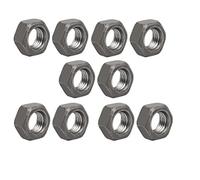 Sourcingmap® 10 pcs M12 x 1,5 mm Pitch en acier carbone de filetage à gauche Écrous hexagonaux