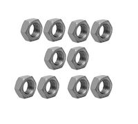 Sourcingmap® 10 pcs M14 x 1,5 mm Pitch en acier carbone de filetage à gauche Écrous hexagonaux