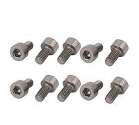 Sourcingmap 10 pcs M3 x 6 mm Filetage Douille hexagonale capuchon Vis Titane Tête