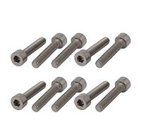 Sourcingmap 10 pcs M4 x 20 mm Filetage Douille hexagonale capuchon Vis Titane Tête