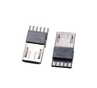 Sourcingmap 10 pcs Micro USB mâle Type B 5 Terminal Jack Port connecteur à souder
