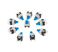 sourcingmap 10 pièces 7 x 7 mm PCB momentané Tact Tactile bouton poussoir non verrouillable 6 broches DIP