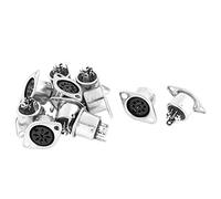 Sourcingmap 10 pièces 8 Broches Femelle Jack Broches Connecteur Adaptateur Prises Argent Tons
