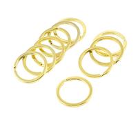 Sourcingmap 10 Pièces Doré 30 mm Diamètre Seul nneau Porte-Clés