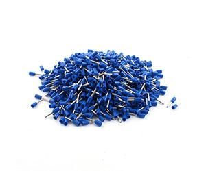 sourcingmap 1000pcs 0,75mm2 Embout de Câble Embout de Câblage Cosse à Sertir électrique Fil Sertissage Borne Connecteur Terminal 20AWG Bleu Type de Tube Isolé