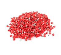 sourcingmap 1000pcs Embout de Câble Embout de Câblage Cosse à Sertir électrique Fil Sertissage Borne Connecteur Terminal à virole isolée à double fil pour fil 2x18 AWG 2 x 1,0mm2