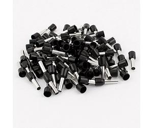 sourcingmap 100pcs 6mm2 Embout de Câble Embout de Câblage Cosse à Sertir électrique Fil Sertissage Borne Connecteur Terminal Borne À Sertir isolé Bootlace Ferrule Noir