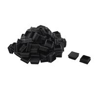 Sourcingmap 100pcs Bouchon Pied de Chasie Embout Capuchon Carré Jambe Tube Insert Patin Table Meuble Protection Plastique Noir 38 x 38mm