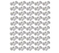 sourcingmap 100pcs M4x10mm Tête ronde demi-aluminium fixage Rivet solide