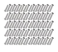 sourcingmap 100pcs M4x20mm tête ronde aluminium à glissière Rivet solide