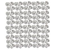 sourcingmap 100pcs M4x6mm aluminium tête ronde demi-Rivet attache solide