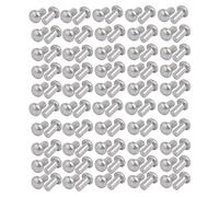 sourcingmap 100pcs M5x10mm Tête ronde demi-aluminium fixage Rivet solide