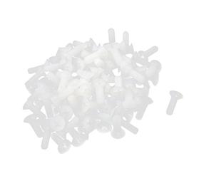 sourcingmap 100pcs Tête fraisée cruciforme tête plate nylon dur Vis M4 x 12mm