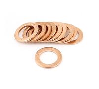 sourcingmap 10pcs 13mmx20mmx1.5mm rondelle cuivre d'étanchéité par joint torique plat