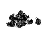 Sourcingmap 10pcs 8mm Dia Câble Nylon Clip Fixe Cordon Cravate Noir Bague Anti-Traction
