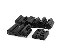sourcingmap 10pcs Charnière Plastique Porte Placard Armoire Charnière à roulements à bille 41 x 39 mm noir