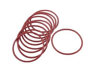 sourcingmap 10pcs Joint Torique En caoutchouc Rouge 50 mm x 2,5 mm x 45 mm-JOINT DE RETENUE D"HUILE DE JOINT de rondelles d'étanchéité