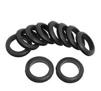 sourcingmap 10pcs Passe Fils Œillet en Caoutchou Joint Passe-Câble Bagues Anneaux d'étanchéité Rondelle protection Fil Noir 40 mm de Diamètre Intérieur Double Face