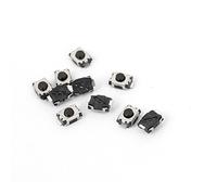 sourcingmap 10pcs SMD SMT Momentanée Mini Tactile Bouton interrupteur noir 3x4x2mm