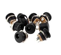 sourcingmap 10pcs Support PCB 5,5 mm x 2,1 mm 3 Broches Connecteur de prise alimentation