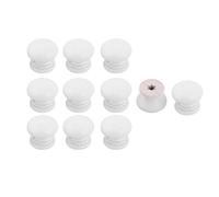 sourcingmap 11pcs Bouton de Meuble Bouton Porte Bouton Tiroir Placard Armoire Poignée de Meuble ronde en bois blanc 24 x 22mm