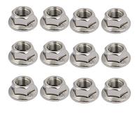 Sourcingmap® 12 pcs M10 x 1.25 mm Pitch en acier inoxydable 304 de filetage hexagonale avec écrou