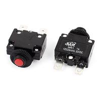 sourcingmap 125V/250VAC 7A NC disjoncteur bouton de réinitialisation protection contre les surcharges 2 pièces