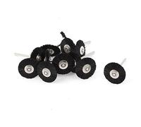 sourcingmap 12pcs Roue brosse de polissage 1/8 pouce Tige 25 mm à poils en nylon pour rotatif Outil
