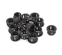 sourcingmap 15 Câble Noir de bouchons à clipser pour harnais de MANCHONNAGE DE PaSSE-Cable DE 12 mm de diamètre