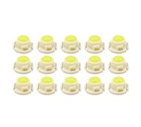 Sourcingmap 15 pcs Blanc 12 V T4.7 Voiture Wedge LED Jauge de Dash Tableau de bord éclairage Intérieur