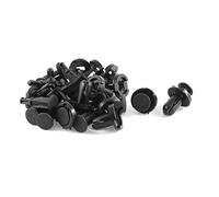 sourcingmap 15 Pcs Rivet Plastique Clips Tige-Poussoir de Pare-Chocs Garde-Boue de Voiture Trou de 10mm Noir pour Honda