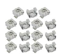 sourcingmap 15pcs écrou cage M4 acier au carbone zingué ton argent pour serveur étagère armoire