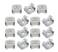 sourcingmap 15pcs écrou cage M8 acier au carbone zingué ton argent pour serveur étagère armoire