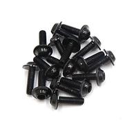 sourcingmap 16Pcs M6 x 20 mm vis à tête hexagonale vis carénage pour moto noir métal