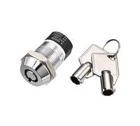 sourcingmap 19 mm 2 positions bouton poussoir de verrouillage avec 2 clés 2NO 2NC S1902